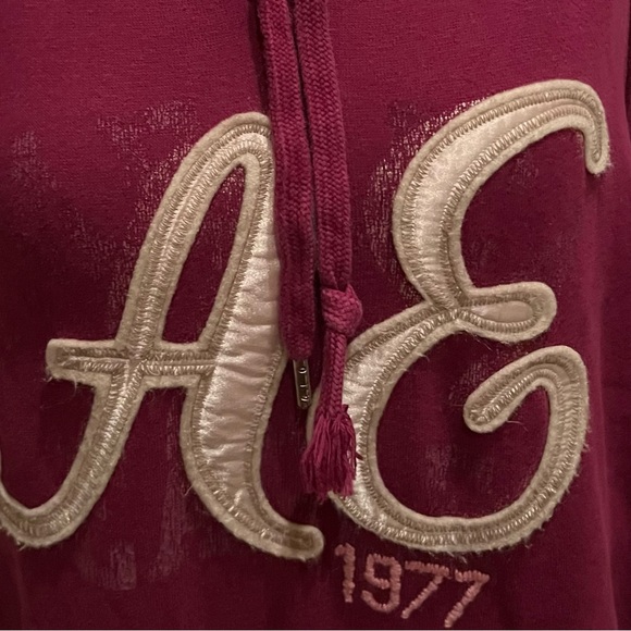 NWOT-American Eagle~Hoodie~Women’s Size L-Burgundy-Cotton - Picture 7 of 11